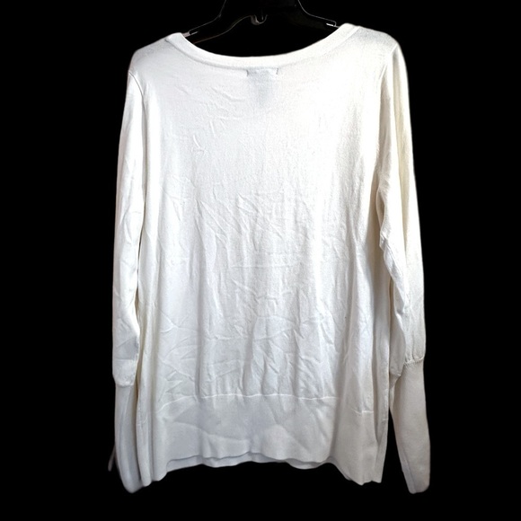Women’s Alfani Long Sleeve Sweater in White - Size L - NWOT - Picture 2 of 5
